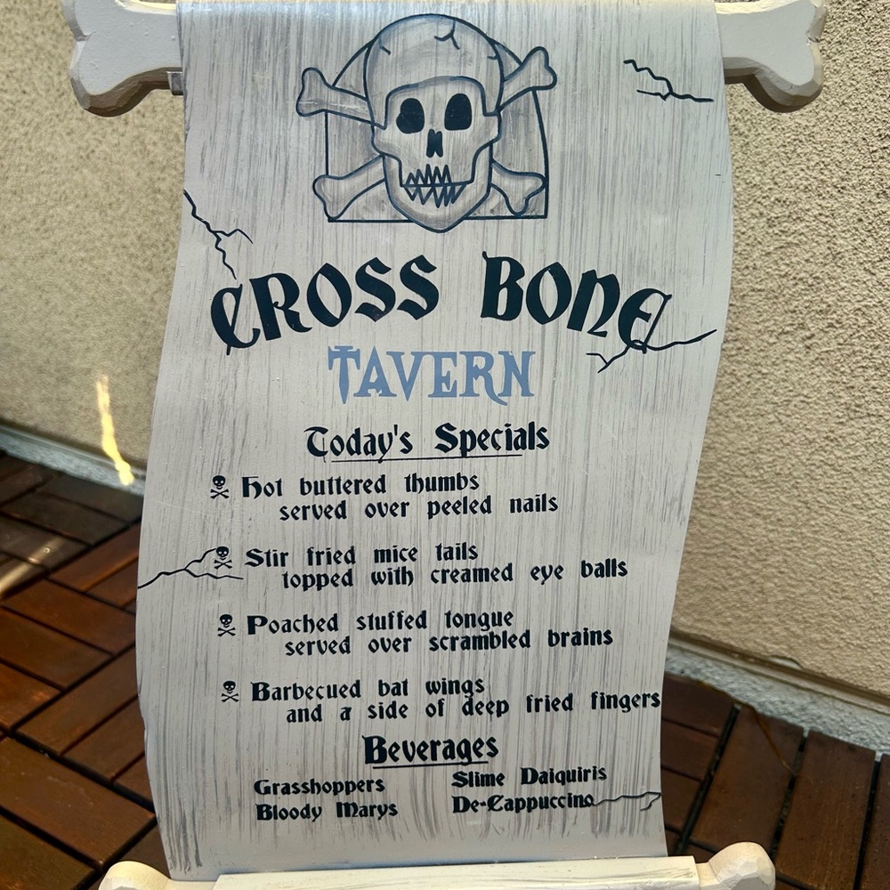 PIRATE Cross Bone Tavern Today’s Specials (metal + wood)